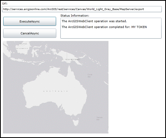 Using the ArcGISWebClient.OpenReadAsync Method to retrieve a binary stream and display in an image control.