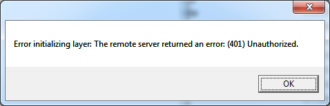 Using an incorrect X509Certificate for the .ClientProperty return 401 Unauthorized error.