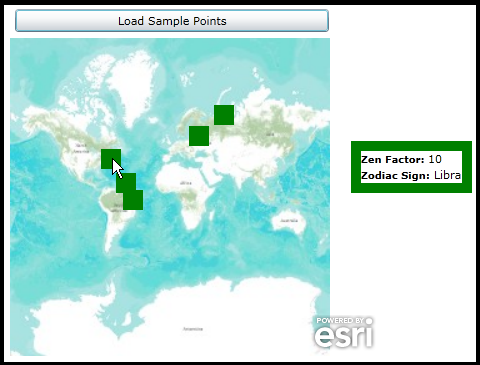 Use the right mouse click and hold to display Graphic Attribute information in a Popup Control.