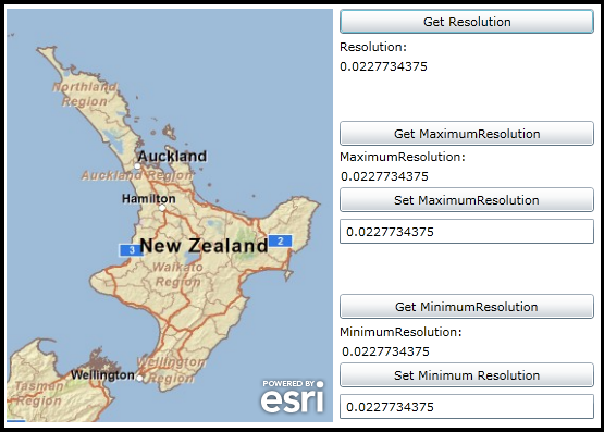 Demonstrating how to get the Resolution Property to see all the tiles in a Tiled Layer.