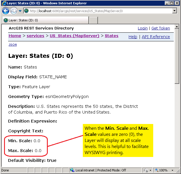 Ensuring there are no scale dependency layers using the ArcGIS Rest Services Directory.