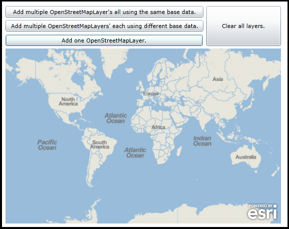 Using the OpenStreetMapLayer.TileServers Property to add different layers.