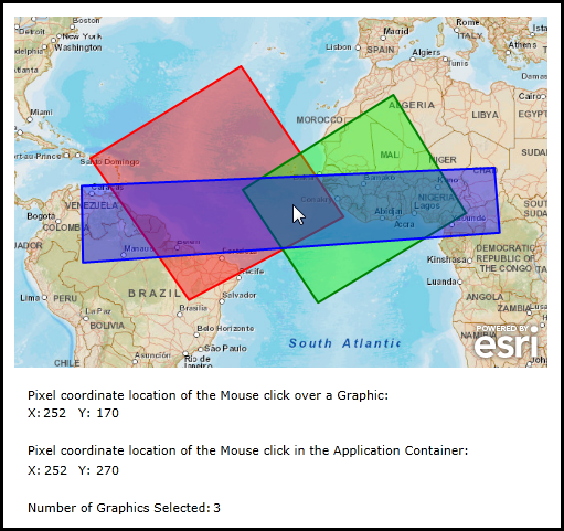Using the GraphicsLayer.FindGraphicsinHostCoordinates Method to find Graphics in the Map.