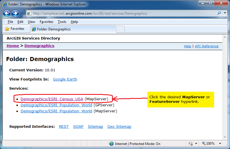 Using the ArcGIS Service Directory Diagram 2.