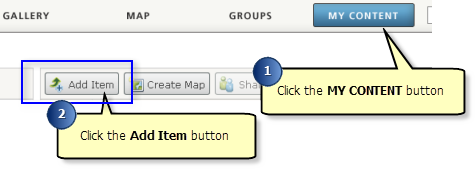 Adding an item to MY CONTENT